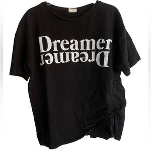 Zara Girls Collection Short Sleeve DREAMER Tee Black Size 11/12